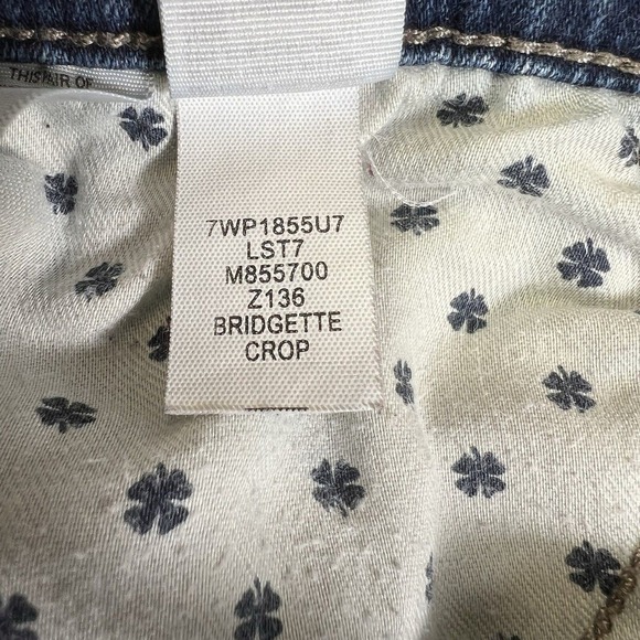 Lucky Brand Bridgette Crop Skinny Jeans Womens 6/28 (26x27) Blue Boho Minimalist - Picture 8 of 12